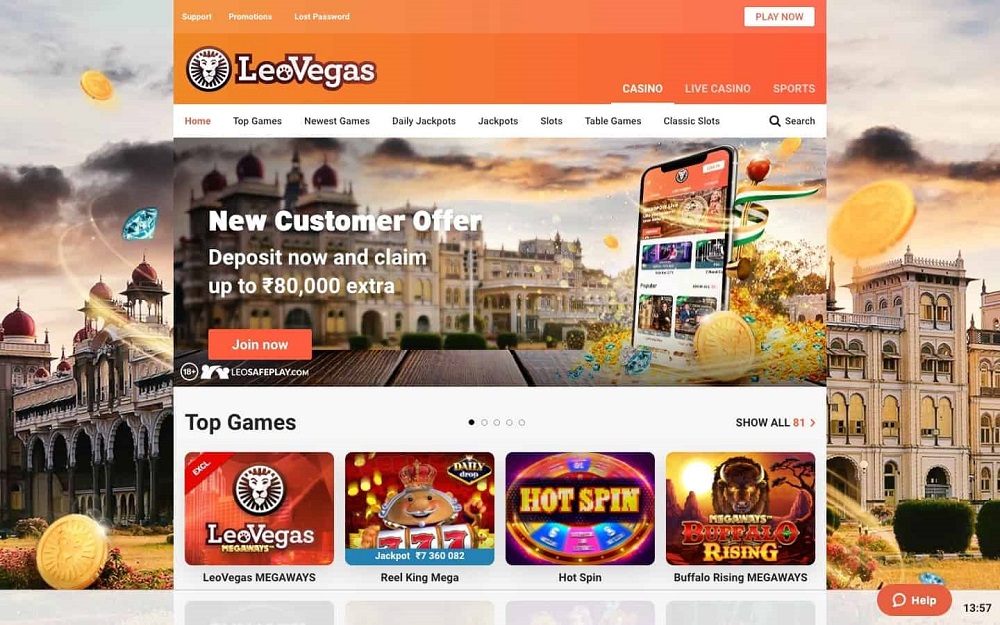 Versatile Gaming Selection at LeoVegas Indi
